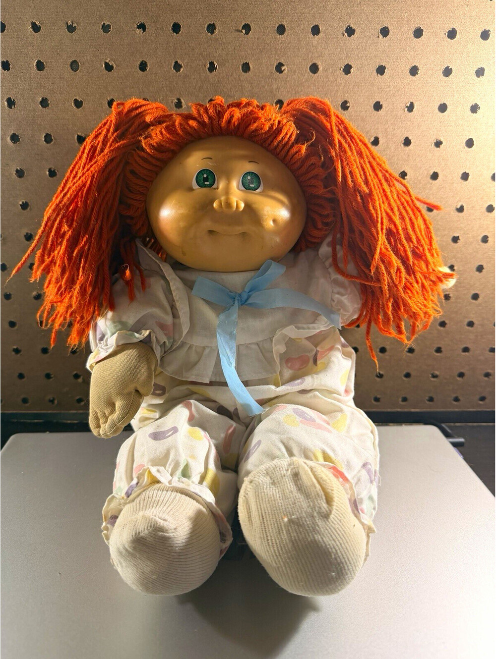 Vintage 1985 Coleco Cabbage Patch Kid Red Hair Green Eyes OK Factory Doll